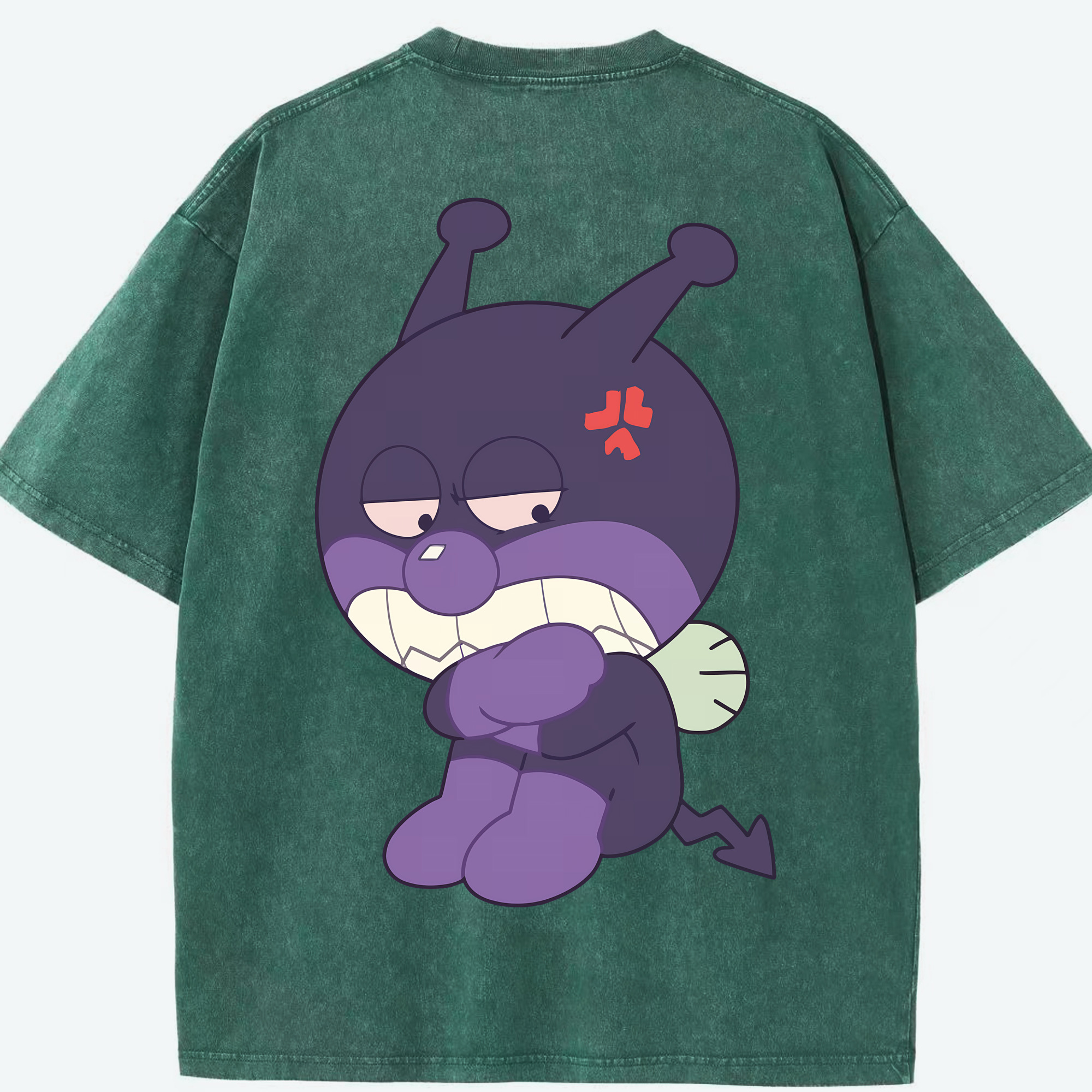 （画像用） アンパンマン Anpanman 綿100% ヴィンテージ風 半袖Tシャツ（背面プリント）